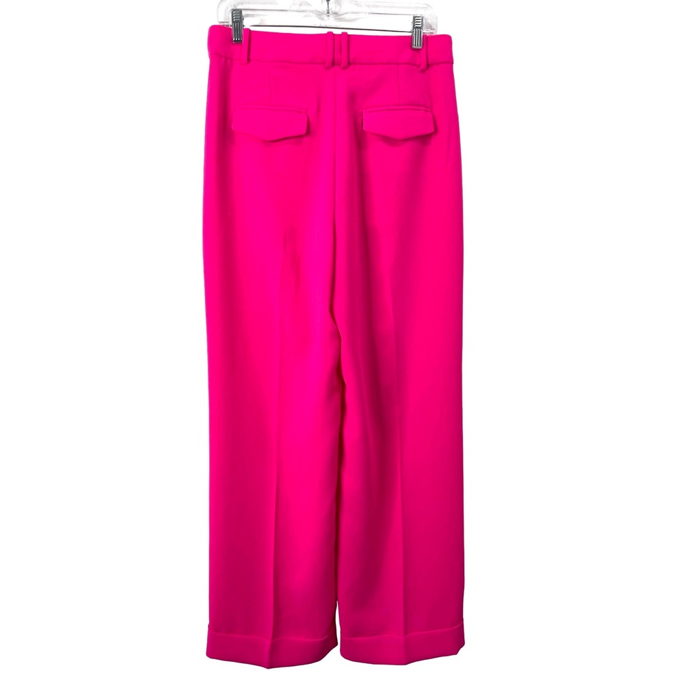 J Crew Wide leg essential pants in city crepe Size 6 hot pink BS581 - Picture 10 of 11